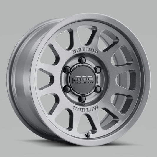 (set of 4) Method MR703 Gloss Titanium | 17x8.5" +0mm | 5x5in Wheel