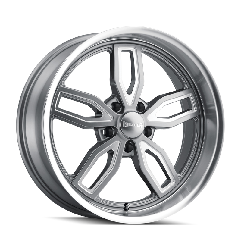 Ridler Wheels 608 Gloss Grey Milled | 18x8" +0mm | 5x114.3mm Wheel