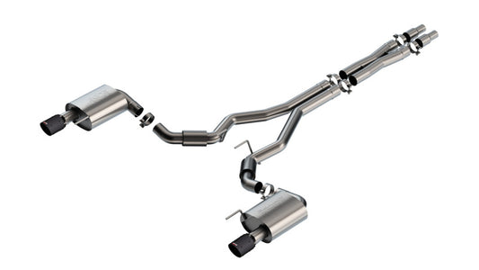 Borla S-Type Cat-Back Exhaust | Ford Mustang GT (24) | W/o Active Exhaust Carbon Fiber (140960CFBA)