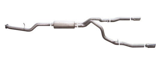 Gibson 2.25in Dual Split Cat-Back Exhaust | Chevrolet Silverado 2500 HD (07-09) (65620)