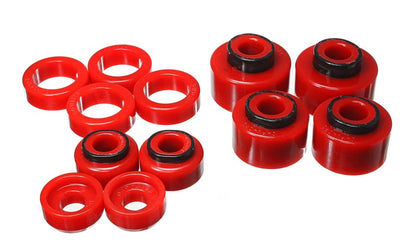 Energy Suspension 4.4121R Body Mount Set - Red For 1999-2007 Ford Super Duty
