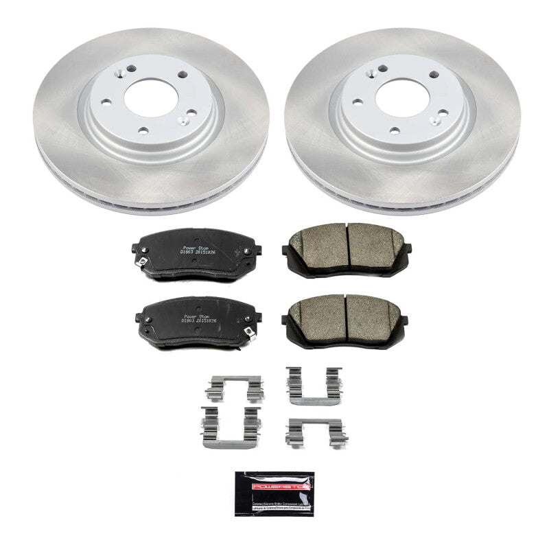 PowerStop 2015 Hyundai Sonata Front Semi-Coated Rotor Kit (SC6982)
