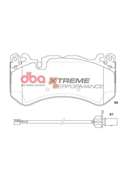 DBA Front Xtreme Performance Brake Pads | Audi RS6 Quattro (15-18) (DB2387XP)