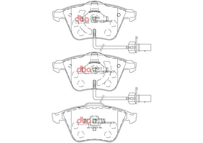 DBA Street Performance Front Brake Pads | Audi TTS Quattro (08-15) (DB2210SP)