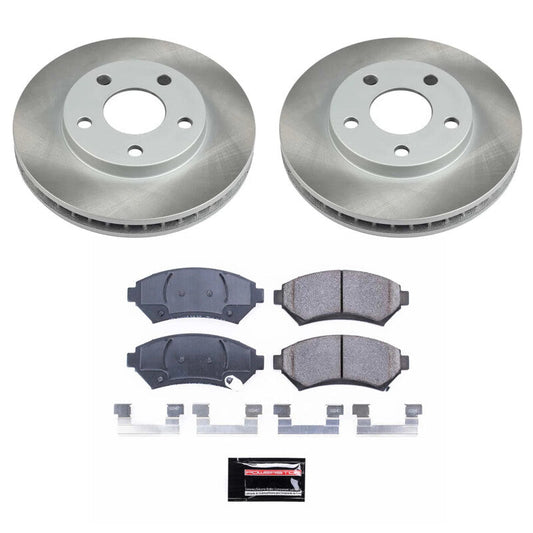 PowerStop 97-98 Pontiac Trans Sport Front Semi-Coated Rotor Kit (SC2553)
