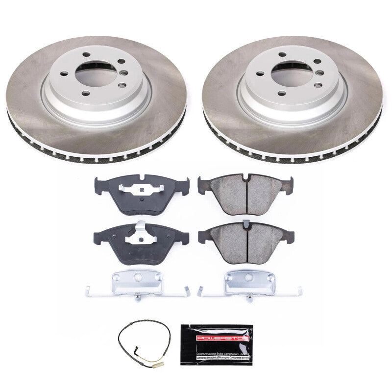 PowerStop 07-08 BMW 335xi Front Semi-Coated Rotor Kit (SC3015)