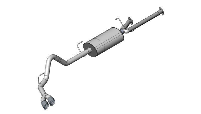 Corsa 2009-2010 Toyota Tundra Double Cab/Crew Max 5.7L V8 Polished Sport Cat-Back Exhaust | Toyota Tundra (09-10) (14572)