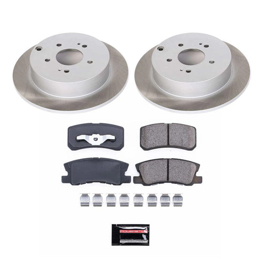 PowerStop 10-11 Mitsubishi Endeavor Rear Semi-Coated Rotor Kit (SC5260)