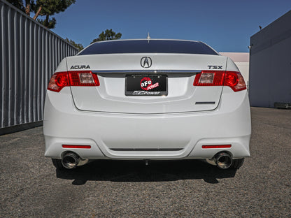 aFe 2-1/4in to 2-1/2in Cat-Back Exhaust System | Acura TSX (09-14) w/ Carbon Fiber Tips (49-36629-C)