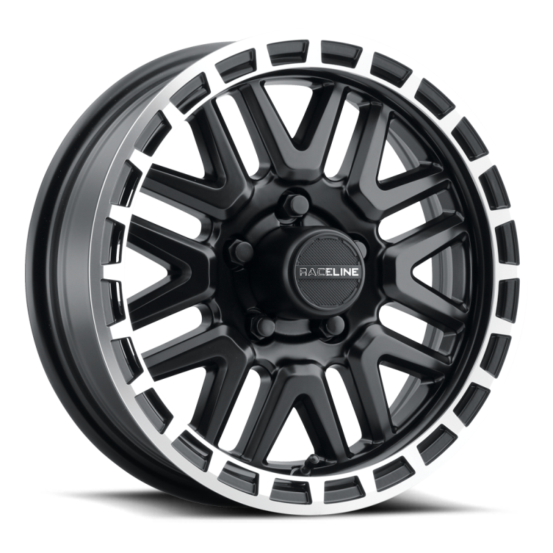Raceline 953 Krank Black & Machined | 13x4.5 -0.125 | 5x114.3mm Wheel
