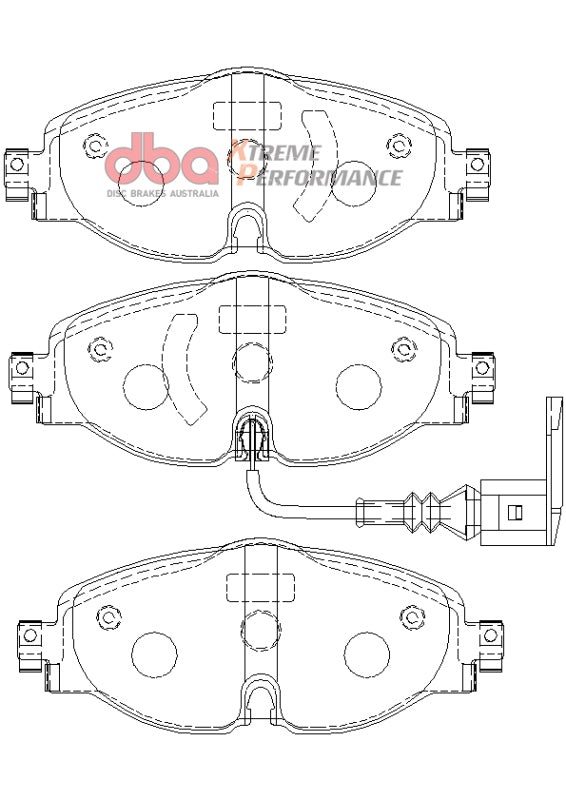 DBA XP Performance Front Brake Pads w/ 288mm Front Rotor | Audi A3 (15-19) (DB2383XP)