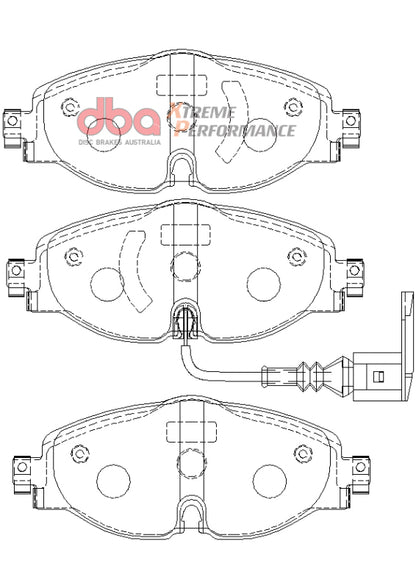 DBA XP Performance Front Brake Pads w/ 288mm Front Rotor | Audi A3 (15-19) (DB2383XP)