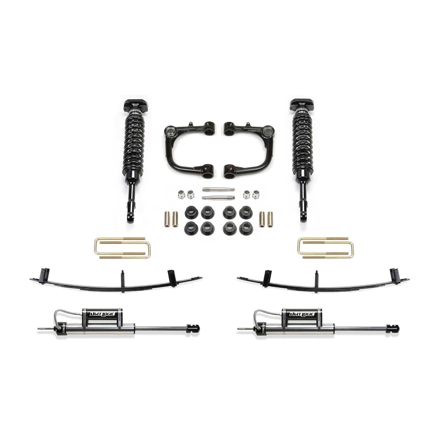 Fabtech 3" Upper Control Arm System w/ Dual 2.5" Coilovers & Rear Dual Reservoir & Rear Leaf Pack | Toyota Tacoma 2WD/4WD (15-21) (K7062DL)