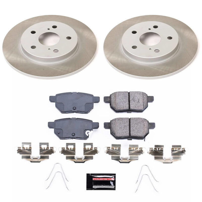 PowerStop 17-18 Toyota Corolla iM Rear Semi-Coated Rotor Kit (SC7753)