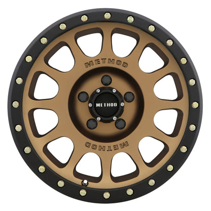 (set of 4) Method MR305 NV Bronze - Matte Black Lip | 17x8.5" +0mm | 5x5.5in Wheel