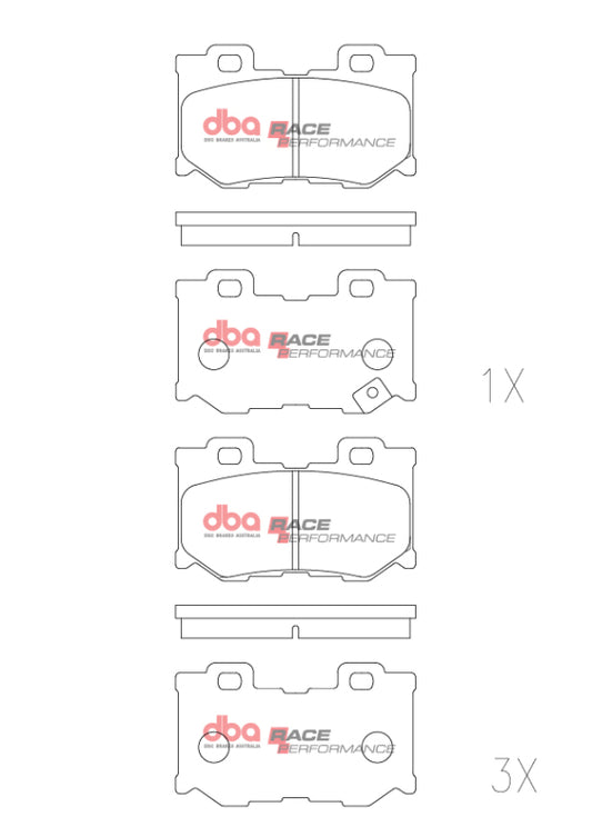 DBA RP Rear Race Performance Brake Pads | Nissan 370Z (09-20) (DB2401RP)
