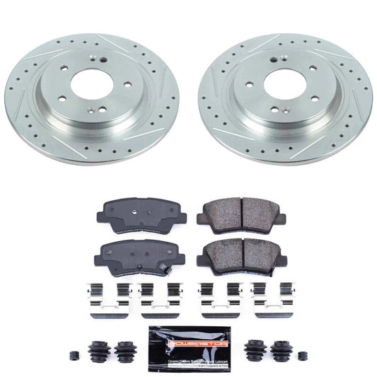 PowerStop 22-23 Hyundai Kona AWD Rear Z23 Evolution Brake Kit (K9271)