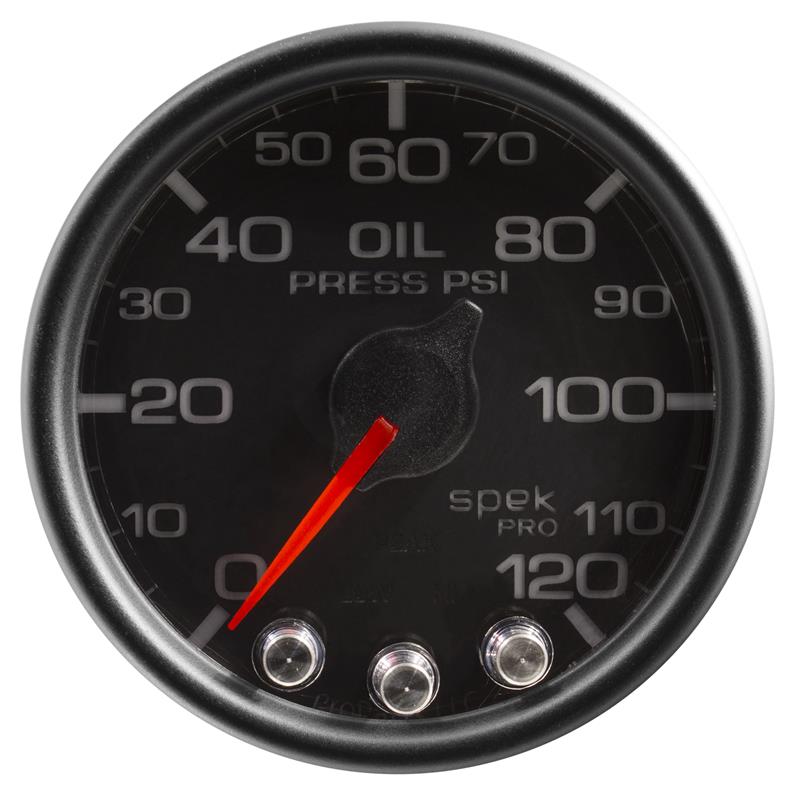 Autometer Spek-Pro 2 & 1/16" Oil Press Gauge 120PSI
