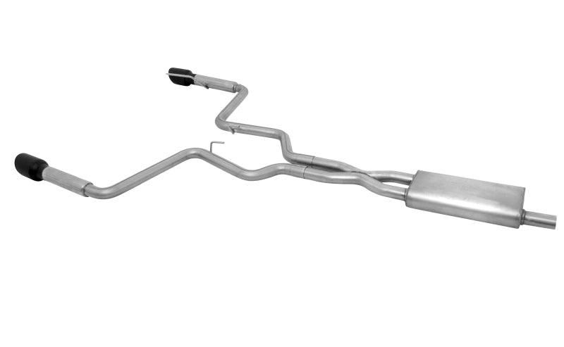Gibson 2.25in Dual Cat-Back Exhaust | Ford Mustang EcoBoost (15-19) Black Elite Ceramic
