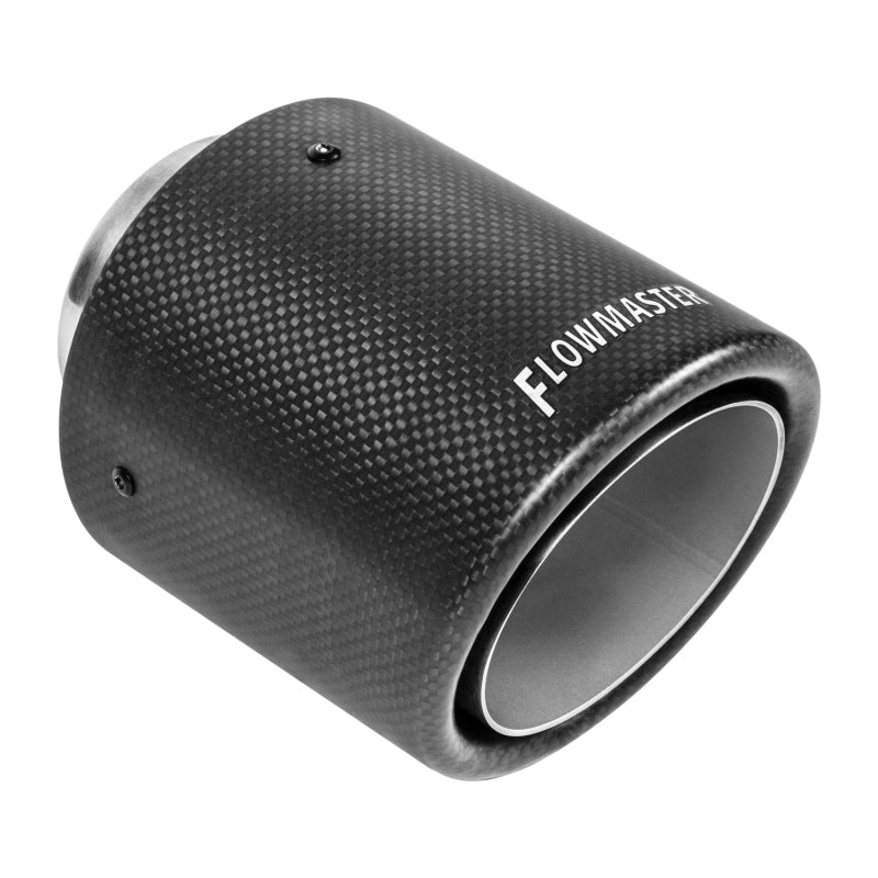 Flowmaster SS Tip 2.50in x 4in Carbon Fiber For Universal (15400)