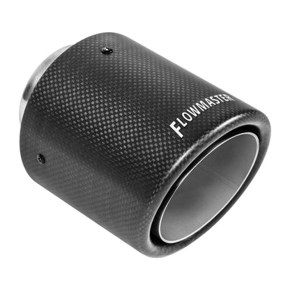 Flowmaster SS Tip 2.50in x 4in Carbon Fiber For Universal (15400)