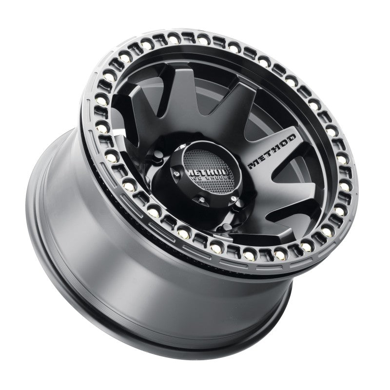 (set of 4) Method MR108 Beadlock Matte Black | 17x9" -44mm | 8x6.5in Wheel