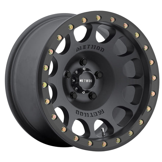 (set of 4) Method MR105 Beadlock Matte Black | 17x9" -38mm | 5x4.5in Wheel
