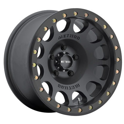 (set of 4) Method MR105 Beadlock Matte Black | 17x8.5" +0mm | 8x6.5in Wheel