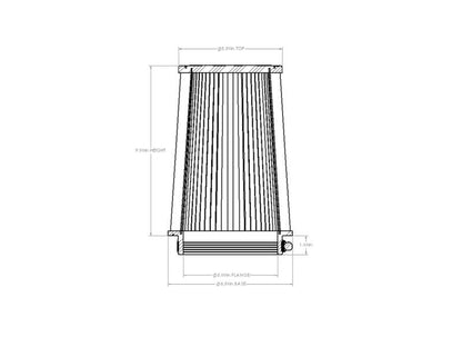 aFe Magnum FORCE Intake Replacement Air Filter w/ D2 Dry Media 5in F x6-1/2in B x5-1/2in T x9in H