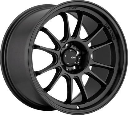 (set of 4) Konig Hypergram Matte Black | 18x11" +25mm | 5x120mm Wheel