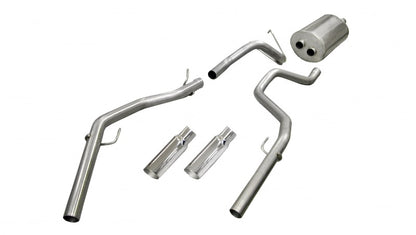 CORSA Sport / 3.0 in Cat-Back DRE 4.0 in Single Tips | 2009-2021c RAM 1500 4.7L, 5.7L 140WB (24425)