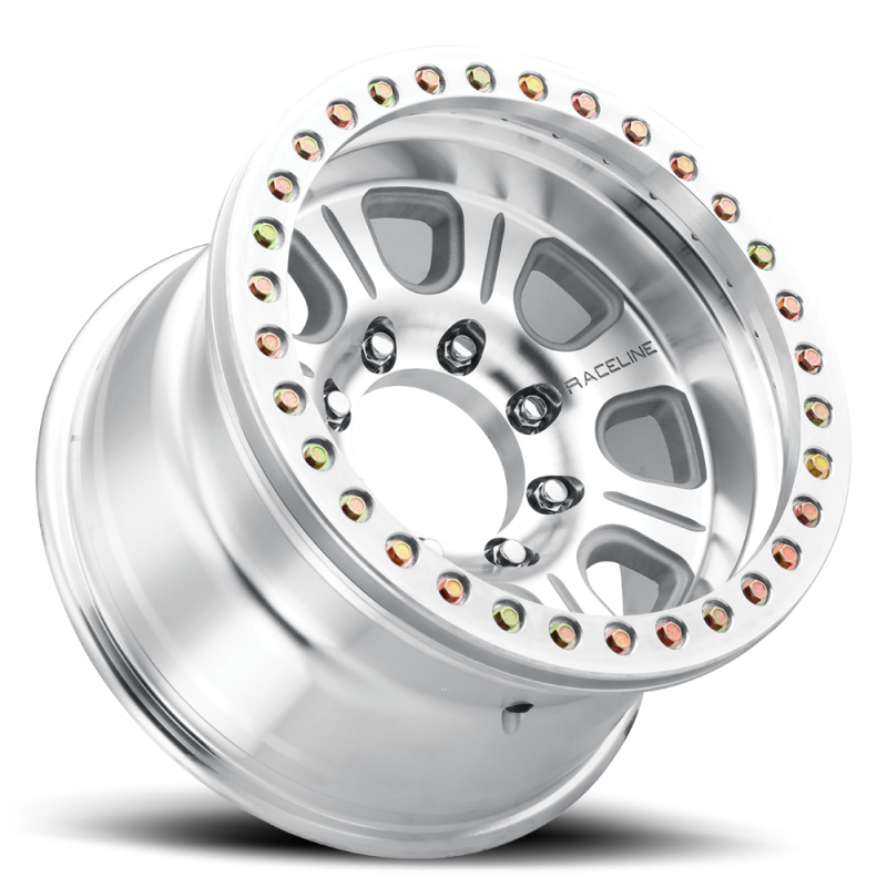 (set of 4) Raceline RT233 Monster Machined Beadlock | 17x9.5" -32mm | 6x139.7mm Wheel