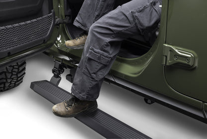 RealTruck 20-24 Jeep Gladiator CC 4dr VoltStep Electric Running Board Kit (Cut/Drill Req.) - Tex Blk