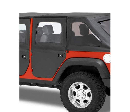 Bestop 51799-17 Full Fabric Doors For Jeep Wrangler JK 07-18 4-Door Rear Doors Twill