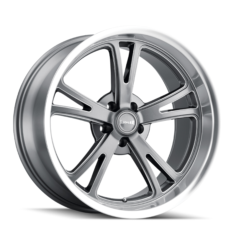 (set of 4) Ridler Wheels 606 Gloss Grey Machined | 20x8.5" +0mm | 5x120.65mm Wheels