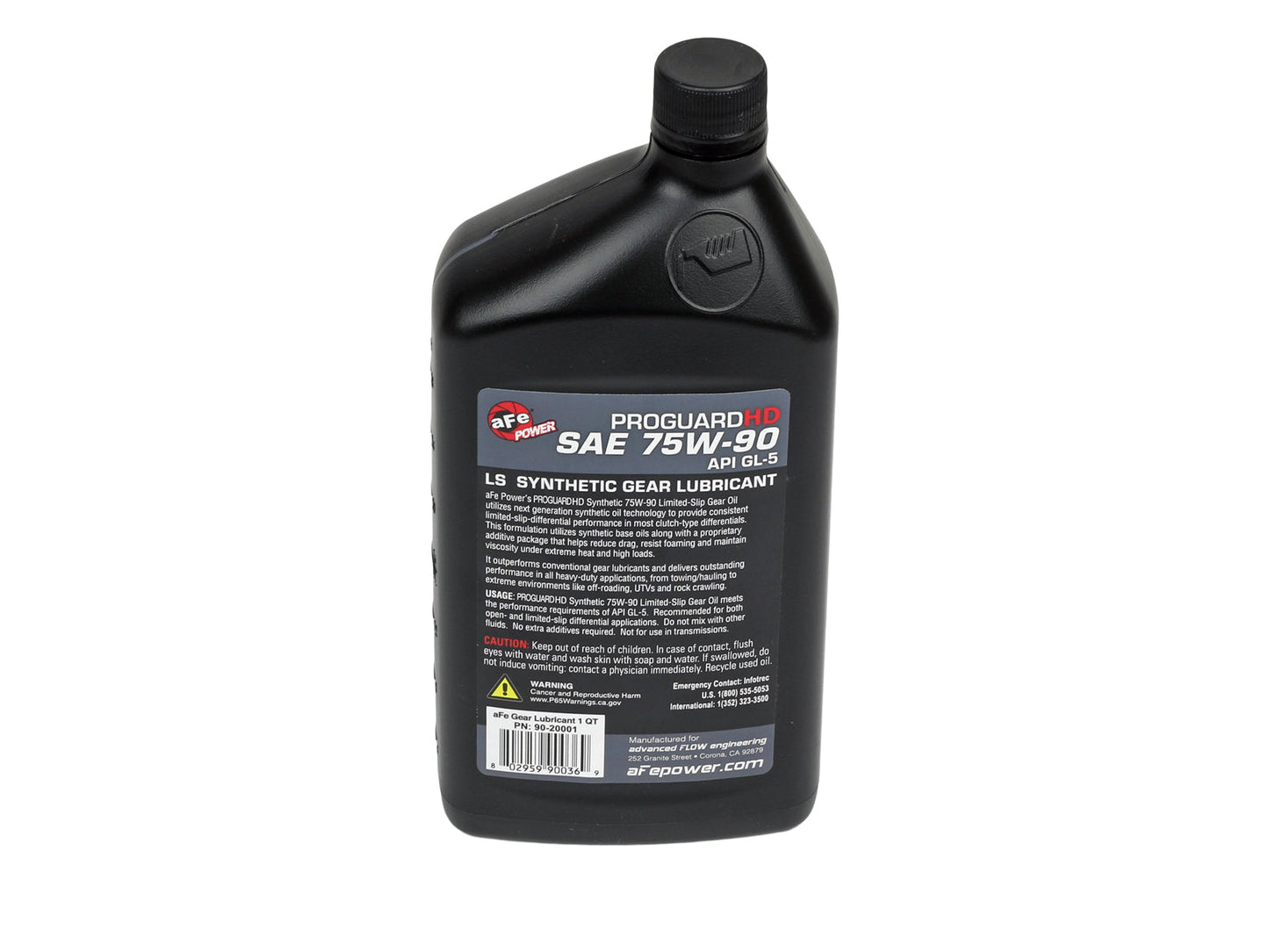 aFe Power Pro Guard D2 Synthetic Gear Oil, 75W90 1 Quart (90-20001)