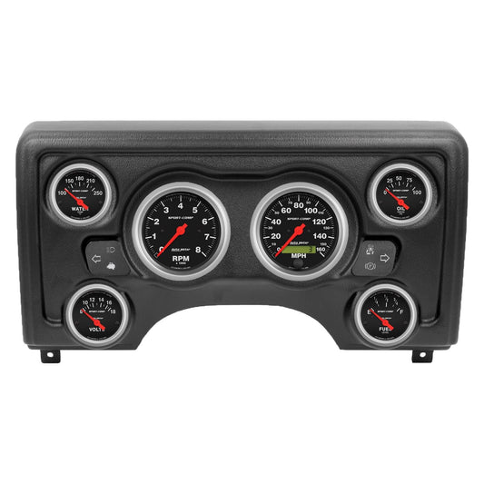 AutoMeter Sport-Comp Direct Fit Dash Kit 97-06 Jeep TJ (2 x 3-3/8in. / 4 x 2-1/16in.) (90011-11)