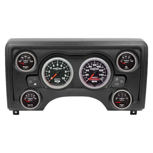 AutoMeter Sport-Comp II Direct Fit Dash Kit 97-06 Jeep TJ (2 x 3-3/8in. / 4 x 2-1/16in.) (90011-12)
