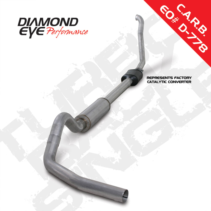 Diamond Eye 4in Turbo Back Single AL Exhaust | F-250/350 92-97 (K4306A)