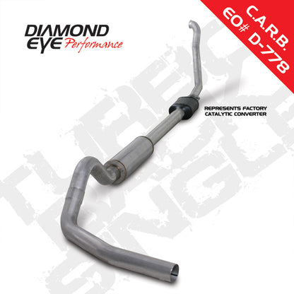 Diamond Eye 4in Turbo Back Single AL Exhaust | F-250/350 92-97 (K4306A)