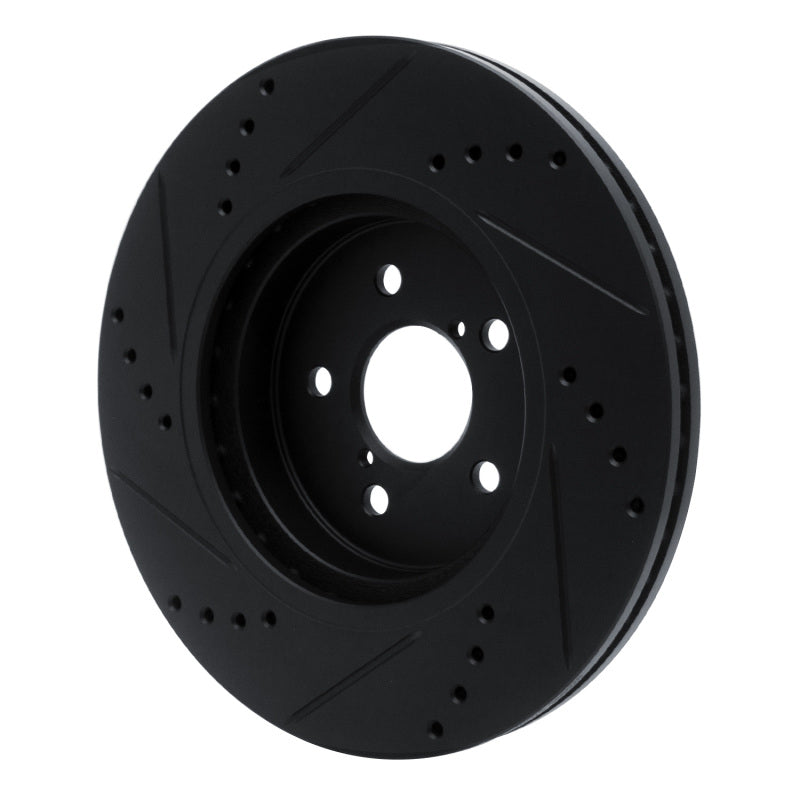 R1 Impreza 17-23 Drilled & Slotted Black Rotor | Subaru Impreza/Crosstrek (12-23) (ECB-13037R)