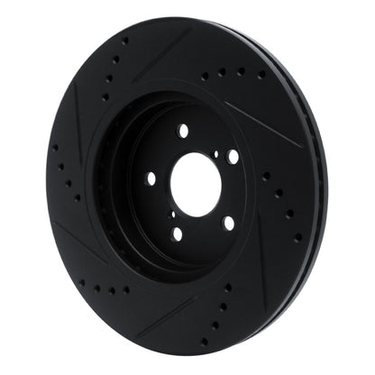 R1 Impreza 17-23 Drilled & Slotted Black Rotor | Subaru Impreza/Crosstrek (12-23) (ECB-13037R)
