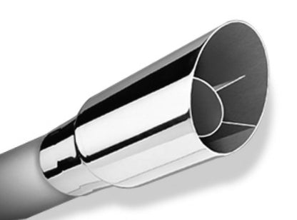 Borla 20122 Polished Tip Single Round Angle-Cut | Universal (20122)