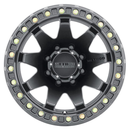 Method MR108 Beadlock Matte Black | 17x9" -44mm | 8x6.5mm Wheel