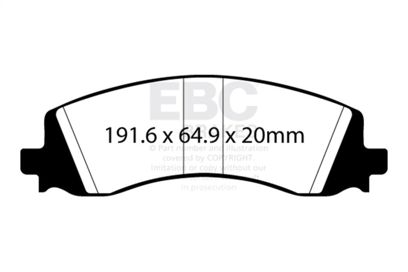 EBC Brakes ED93124 Truck/SUV Extra Duty Brake Pads for 19-23 2500/3500