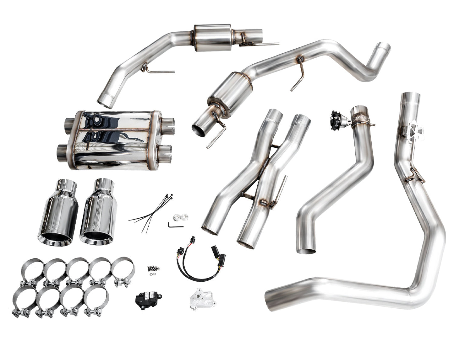 AWE Tuning Gen 3 Raptor R SwitchPath Exhaust - Chrome Silver Tips (3025-32852)