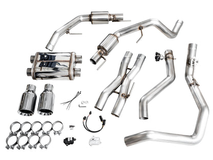 AWE Tuning Gen 3 Raptor R SwitchPath Exhaust - Chrome Silver Tips (3025-32852)