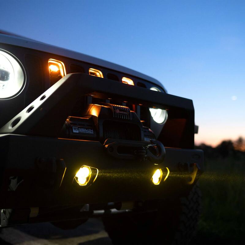 KC HiLiTES 97147 2 LED Fog Lights Kit for 10-23 Jeep Wrangler / 20-23 Gladiator