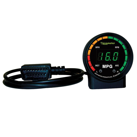 AutoMeterGAUGE, FUEL ECONOMY, 2", RPM/MPH/INST & AVG MPG, DIGITAL, OBDII, ECOMETER II - 9105