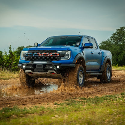 Rival 2D.1813.1.US Aluminum Bumper w/Winch Mount & Recovery Points For Ford Ranger Raptor